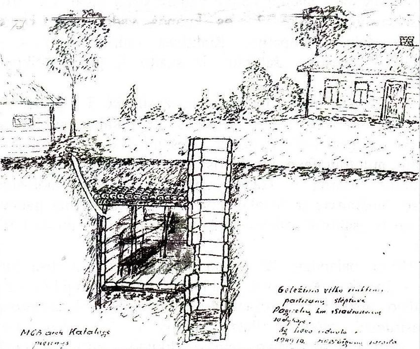 Geležinio Vilko rinktinės vado bunkeris Siaurusevičių sodyboje.